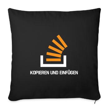 Copy And Paste Programmer Developer Coder Nerd - Sofakissenbezug 45 x 45 cm - Schwarz - Vorne