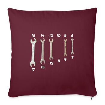 Toujours perdu - Housse de coussin décorative 45 x 45 cm - bordeaux - Devant