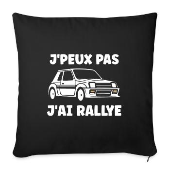 Humour pilote de rallye - Housse de coussin décorative 45 x 45 cm - noir - Devant