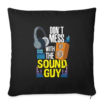 DJ sound engineer - Housse de coussin décorative 45 x 45 cm - noir - Devant