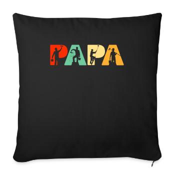Funny Papa Painter Father's Day Gift for Dad - Sofa pillowcase 17,3'' x 17,3'' (45 x 45 cm) - black - Front