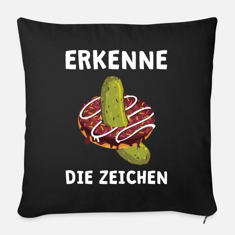 Schwangerschaft Verkünden Verkündung Ankündigung - Sofakissenbezug 45 x 45 cm - Schwarz