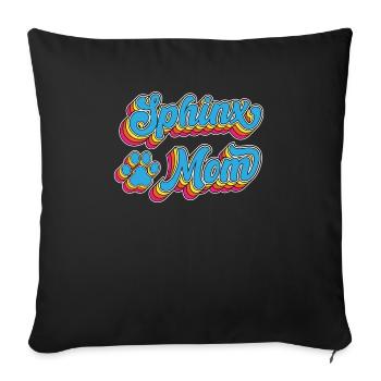 Sphinx Mama Sphinx Katze Sphynx Retro Vintage - Sofakissenbezug 45 x 45 cm - Schwarz - Vorne