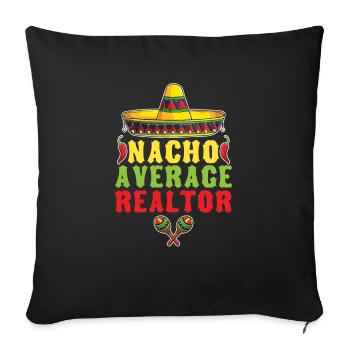 Nacho Courtier Moyen Pour - Housse de coussin décorative 45 x 45 cm - noir - Devant