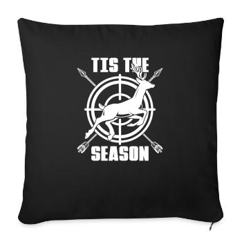 C’est la saison des chasseurs de cerfs - Housse de coussin décorative 45 x 45 cm - noir - Devant