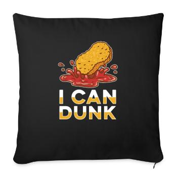 I Can Nugget Lover Chicken Nuggets Fast Food - Housse de coussin décorative 45 x 45 cm - noir - Devant