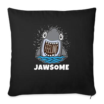 Jawsome Für Hailiebhaber Und Meeresbiologen - Sofakissenbezug 45 x 45 cm - Schwarz - Vorne