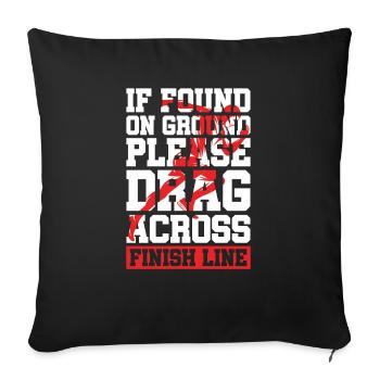 À propos de The Finish Line Cross Country Running Xc Run - Housse de coussin décorative 45 x 45 cm - noir - Devant