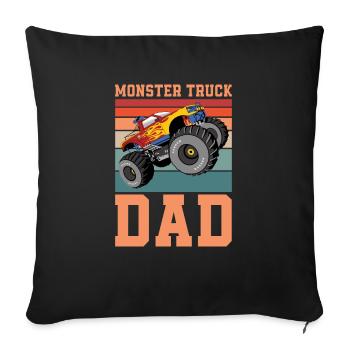 Monster Truck Dad Retro Monster Truck Dad Father's - Sofakissenbezug 45 x 45 cm - Schwarz - Vorne