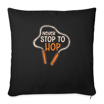 Never Stop To Hop Skipping Rope Skipping Rope - Sofa pillowcase 17,3'' x 17,3'' (45 x 45 cm) - black - Front