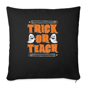 Truc ou enseigner à l’enseignant de l’école primaire préscolaire - Housse de coussin décorative 45 x 45 cm - noir - Devant