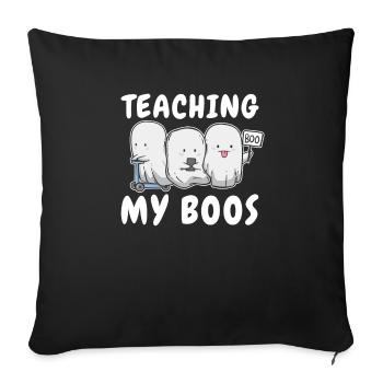 Enseigner à l’enseignant de l’école primaire My Boos - Housse de coussin décorative 45 x 45 cm - noir - Devant