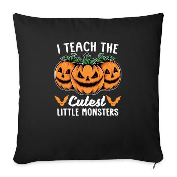 J’enseigne l’école primaire des plus doux - Housse de coussin décorative 45 x 45 cm - noir - Devant