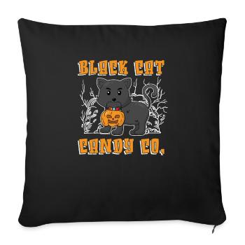 Black Cat Candy Co. - Sofakissenbezug 45 x 45 cm - Schwarz - Vorne