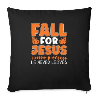 Tombe amoureux de Jésus, il quitte Halloween - Housse de coussin décorative 45 x 45 cm - noir - Devant