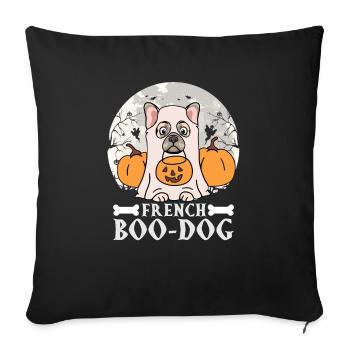 Français - Housse de coussin décorative 45 x 45 cm - noir - Devant