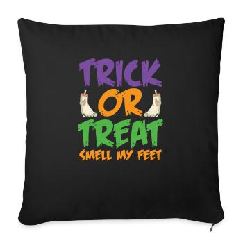 Odeur aigre-douce mes pieds - Housse de coussin décorative 45 x 45 cm - noir - Devant