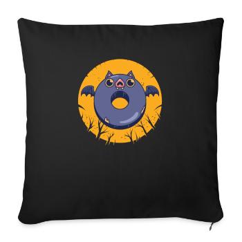Donut Bat Spooky Halloween Costume Halloween Party - Housse de coussin décorative 45 x 45 cm - noir - Devant
