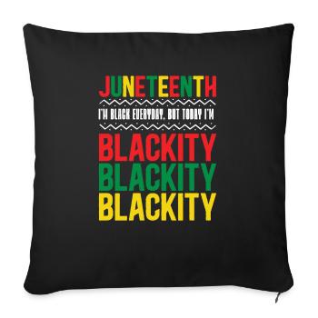 Blackity Black History African American - Sofa pillowcase 17,3'' x 17,3'' (45 x 45 cm) - black - Front
