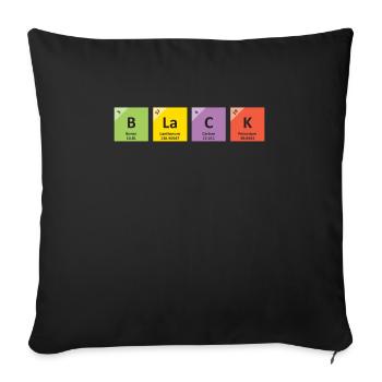 Schwarzes Periodensystem Schwarze Geschichte - Sofakissenbezug 45 x 45 cm - Schwarz - Vorne
