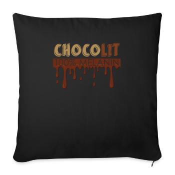 Blackity Black History African American - Sofa pillowcase 17,3'' x 17,3'' (45 x 45 cm) - black - Front