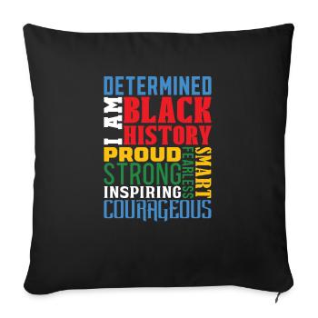 Determined African-American of Blacks - Sofa pillowcase 17,3'' x 17,3'' (45 x 45 cm) - black - Front