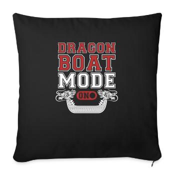 Mode bateau-dragon Dragon Boat Racing Pagayeur - Housse de coussin décorative 45 x 45 cm - noir - Devant