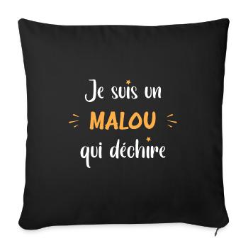 Je suis un malou qui déchire - Housse de coussin décorative 45 x 45 cm - noir - Devant
