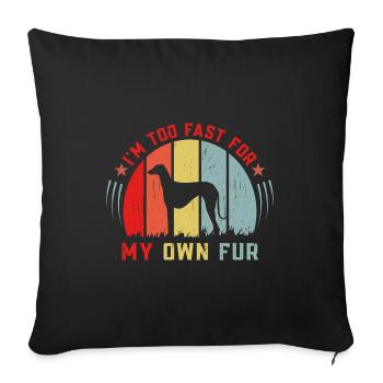 Azawakh Dog Owner Arabian Greyhound Tuareg Sloughi - Sofa pillowcase 17,3'' x 17,3'' (45 x 45 cm) - black - Front