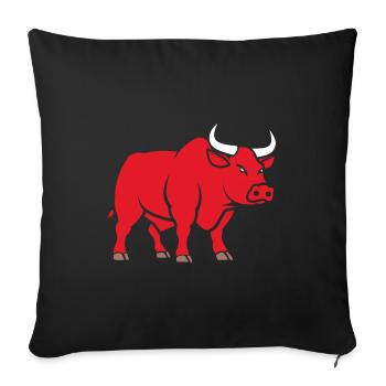 Bull - Sofa pillowcase 17,3'' x 17,3'' (45 x 45 cm) - black - Front