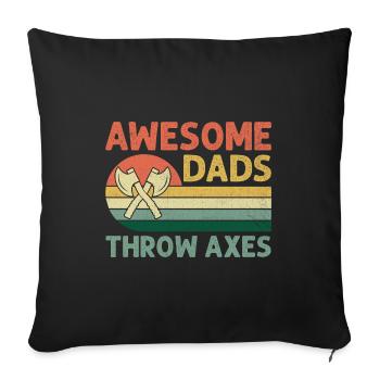 Awesome Dads Throw Axes Hache Throwing Hachette - Housse de coussin décorative 45 x 45 cm - noir - Devant