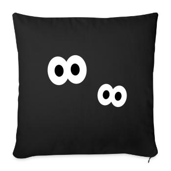 yeux - Housse de coussin décorative 45 x 45 cm - noir - Devant