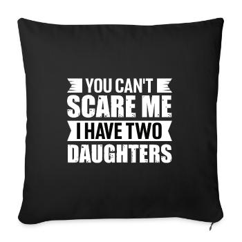Mother's Day Father's Day Mother Father Two Daughters Baby - Sofa pillowcase 17,3'' x 17,3'' (45 x 45 cm) - black - Front