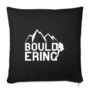 Retro Graphic Climbing Bouldering Rock Climber Mou - Sofakissenbezug 45 x 45 cm - Schwarz - Vorne