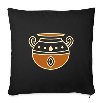 Poterie - Housse de coussin décorative 45 x 45 cm - noir - Devant