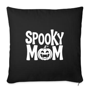 Spooky Mom Mom's Halloween Shirt Laughing Pumpkin - Sofa pillowcase 17,3'' x 17,3'' (45 x 45 cm) - black - Front