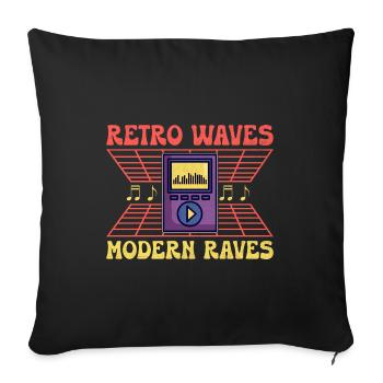 Chiptune Music Lover Groove to the Bleeps and Bloo - Sofa pillowcase 17,3'' x 17,3'' (45 x 45 cm) - black - Front