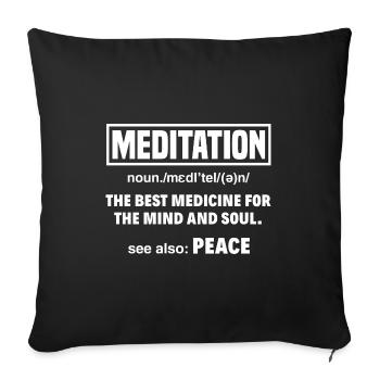 Meditation Noun Definition Meditate Relaxation Spi - Sofakissenbezug 45 x 45 cm - Schwarz - Vorne
