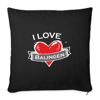 Balingen - Ich liebe Stadtnamen in Tattoo Stil - Sofakissenbezug 45 x 45 cm - Schwarz - Vorne