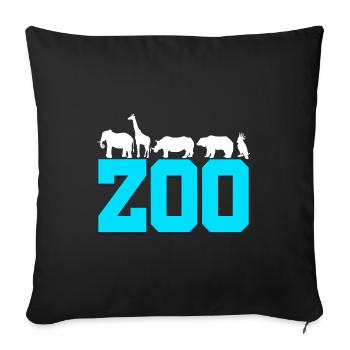 Retro Graphic Animal Keeper Zoo Keeper Animal Love - Sofakissenbezug 45 x 45 cm - Schwarz - Vorne
