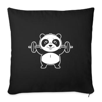 musculation - Housse de coussin décorative 45 x 45 cm - noir - Devant