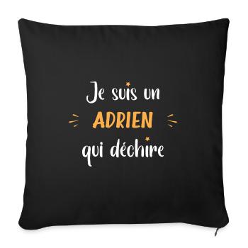 adrien - Housse de coussin décorative 45 x 45 cm - noir - Devant