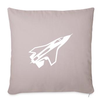 Avion de chasse - Housse de coussin décorative 45 x 45 cm - taupe clair - Devant