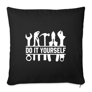 Do It Yourself Car lover Mechanic Vehicle Technici - Sofa pillowcase 17,3'' x 17,3'' (45 x 45 cm) - black - Front