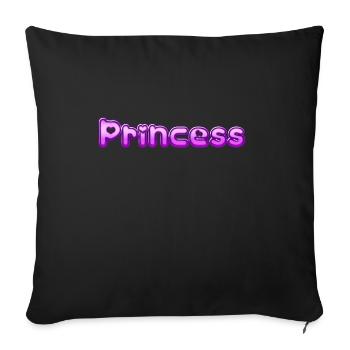 Text Princess - Sofakissenbezug 45 x 45 cm - Schwarz - Vorne