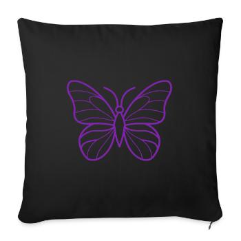 Sensibilisation à la maladie d’Alzheimer - Housse de coussin décorative 45 x 45 cm - noir - Devant