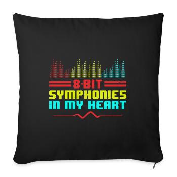Chiptune Music Lover Groove to the Bleeps and Bloo - Sofa pillowcase 17,3'' x 17,3'' (45 x 45 cm) - black - Front