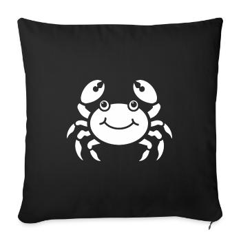 Crab - Sofa pillowcase 17,3'' x 17,3'' (45 x 45 cm) - black - Front