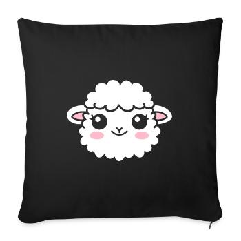 Sheep - Sofa pillowcase 17,3'' x 17,3'' (45 x 45 cm) - black - Front