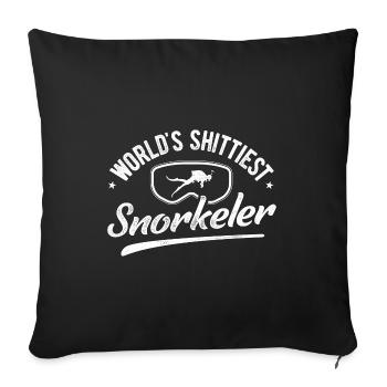World's Shittiest Snorkeler Scuba Diver Diving Sno - Sofakissenbezug 45 x 45 cm - Schwarz - Vorne